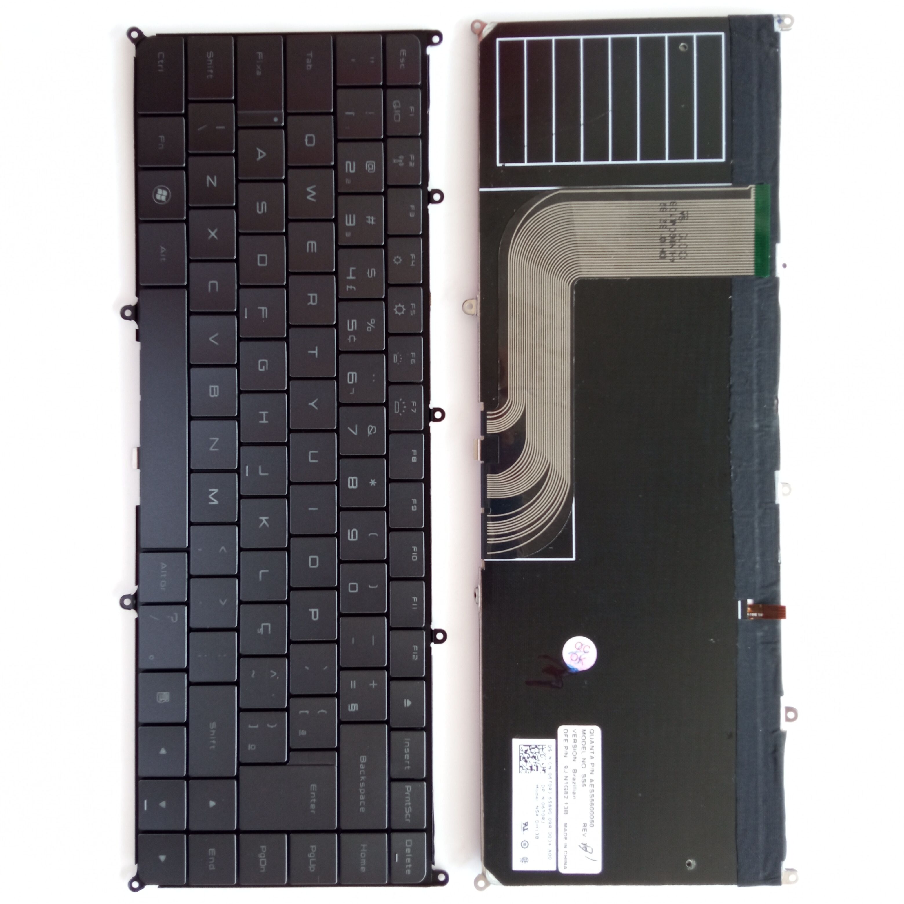 Picture of New Replacement Laptop Keyboard For DELL 13-A101 BLACK Backlit BR Layout